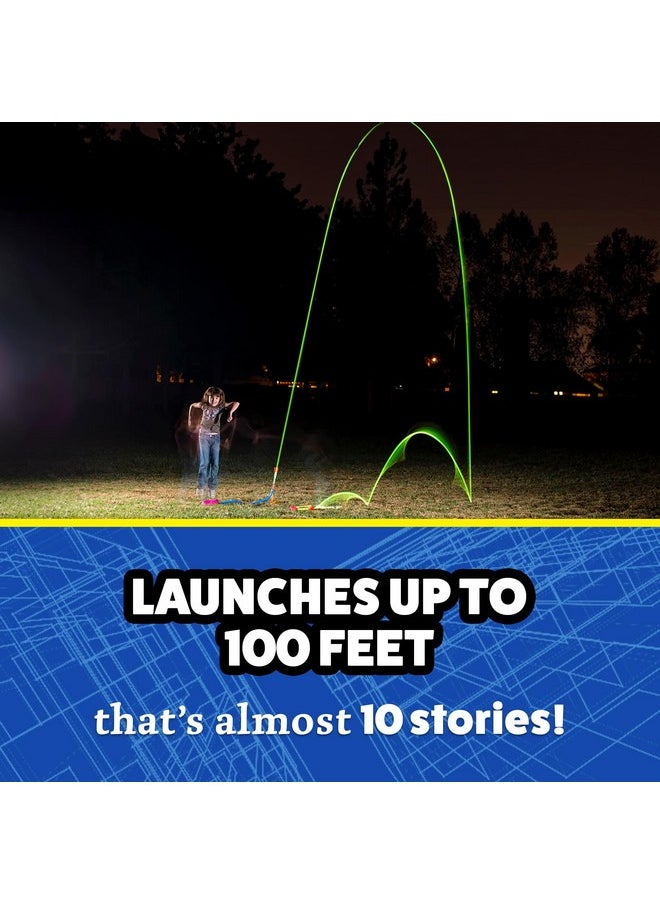 Stomp Rocket - Ultra Led Rocket Launcher For Kids, 6 Led Foam Tipped Rockets - Fun Backyard & Outdoor Kids Toys Gifts For Boys & Girls - Toy Foam Blaster Set - Multi-Player Adjustable Launch Stand - Image 1