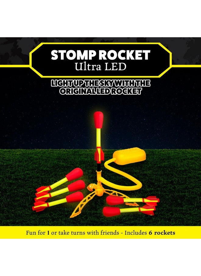 Stomp Rocket - Ultra Led Rocket Launcher For Kids, 6 Led Foam Tipped Rockets - Fun Backyard & Outdoor Kids Toys Gifts For Boys & Girls - Toy Foam Blaster Set - Multi-Player Adjustable Launch Stand - Image 1