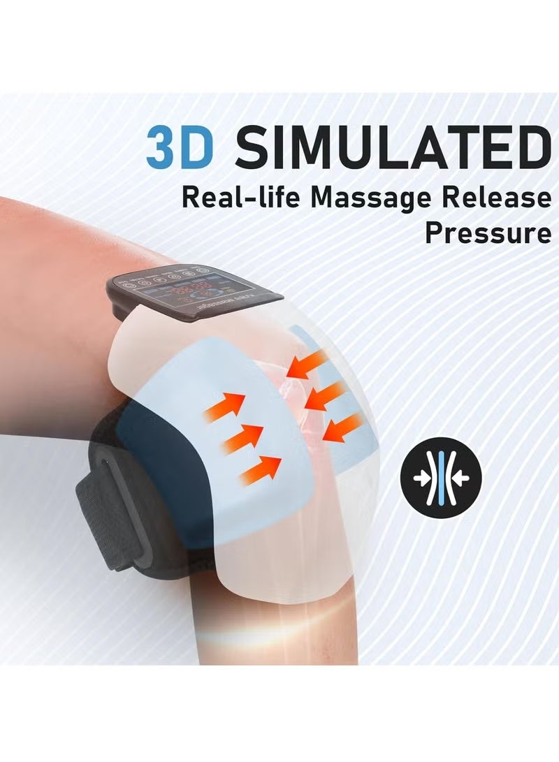 GENNEXT 4-in-1 Cordless Knee Massager with Heat, Vibration, Red Light Therapy & 3D Compression – Rechargeable Portable Knee Massage Device for Pain Relief, Arthritis, Joint Stiffness - Ideal for Men & Women – Great Gift for Family & Friends - Image 3