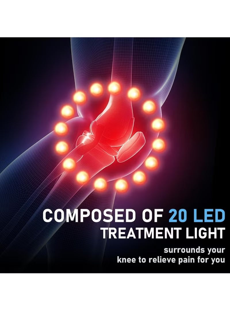 GENNEXT 4-in-1 Cordless Knee Massager with Heat, Vibration, Red Light Therapy & 3D Compression – Rechargeable Portable Knee Massage Device for Pain Relief, Arthritis, Joint Stiffness - Ideal for Men & Women – Great Gift for Family & Friends - Image 4