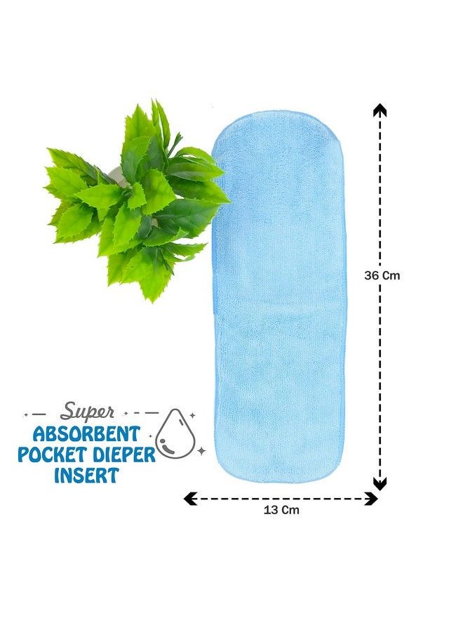 SOFTSPUN - Microfiber 4 Layer Baby Diaper Inserts For Cloth Diaper Pocket Diaper Set Of 4 Large Age 4 30 Months Washable Reusable Ultra Absorbent Super Soft & Comfortable For Babies. - Image 1