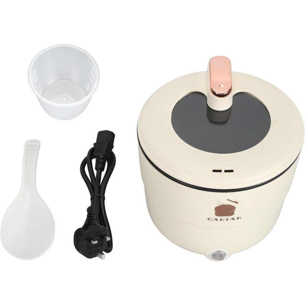 Electric Rice Cooker, 1.8L Small Rice Cooker Double Layers Anti Scald, Food Grade Non Stick Coating, Multicooker for Noodles Soup Simmering Stewing Steaming Single Double Meals