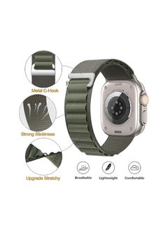 FARROBIZZ Alpine Loop Nylon Band Compatible with Apple Watch Ultra Band 49mm Men Women, Adjustable Metal C-Hook Strap for iWatch Series Ultra/SE/8/7/6/5/4  - Image 3