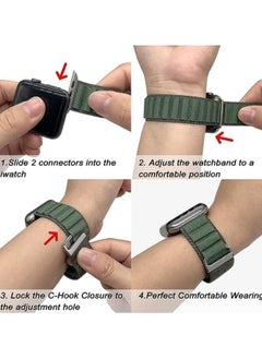FARROBIZZ Alpine Loop Nylon Band Compatible with Apple Watch Ultra Band 49mm Men Women, Adjustable Metal C-Hook Strap for iWatch Series Ultra/SE/8/7/6/5/4  - Image 4
