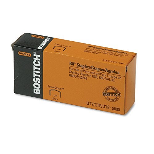 Bostitch BOSSTCRP211514 - B-8 Staples, Chsl Pnt, Use In B8C, B8RC Line, 1/2W, 1/4L - Image 1