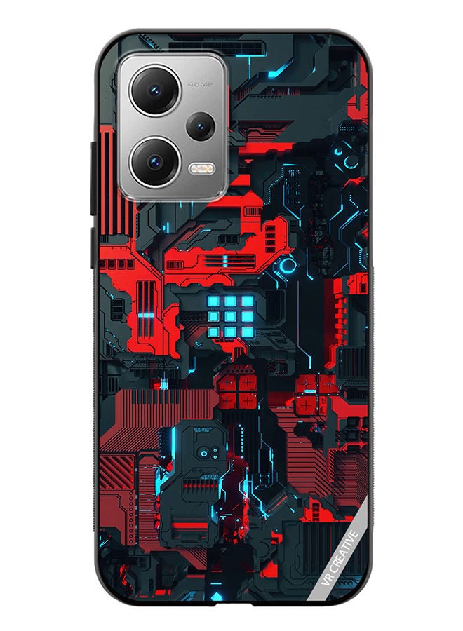 VR CREATIVE غطاء حماية لهاتف Xiaomi Redmi Note 12 بتصميم دائري متعدد الألوان - Image 1