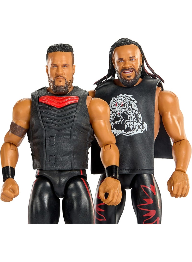 ماتيل جيمز مجموعة شخصيات WWE Main Event Showdown المكونة من قطعتين مع ملحق، سلسلة رقم 24، مجموعة تاما تونغا وجاكوب فاتو القابلة للتجميع، 6 بوصات - Image 5