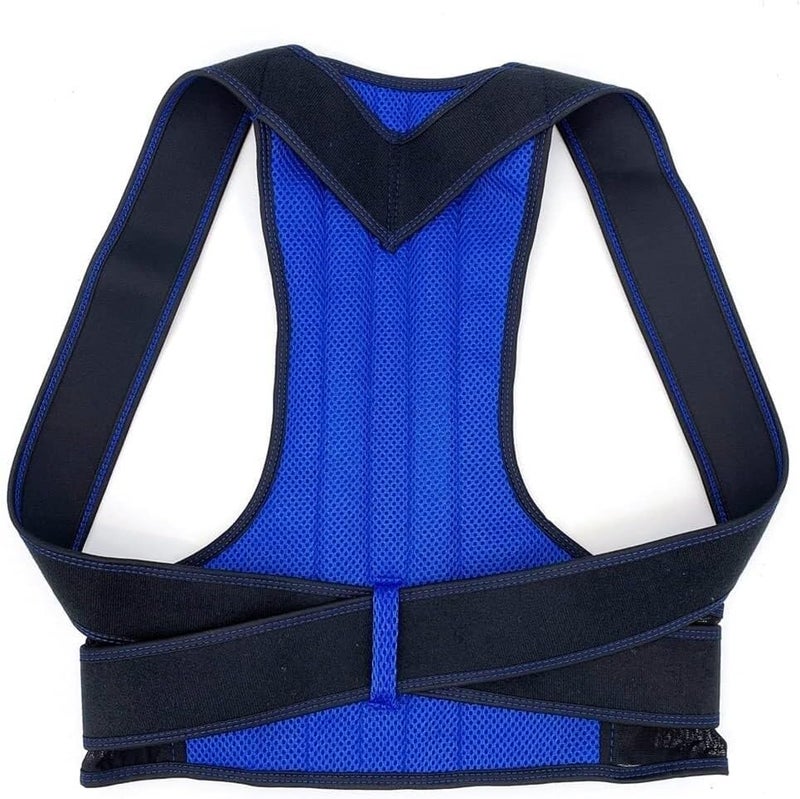 Corrector Back Brace Clavicle Support Stop slouching and hunching Adjustable Back Trainer Unisex(Blue,X-Large) - Image 1