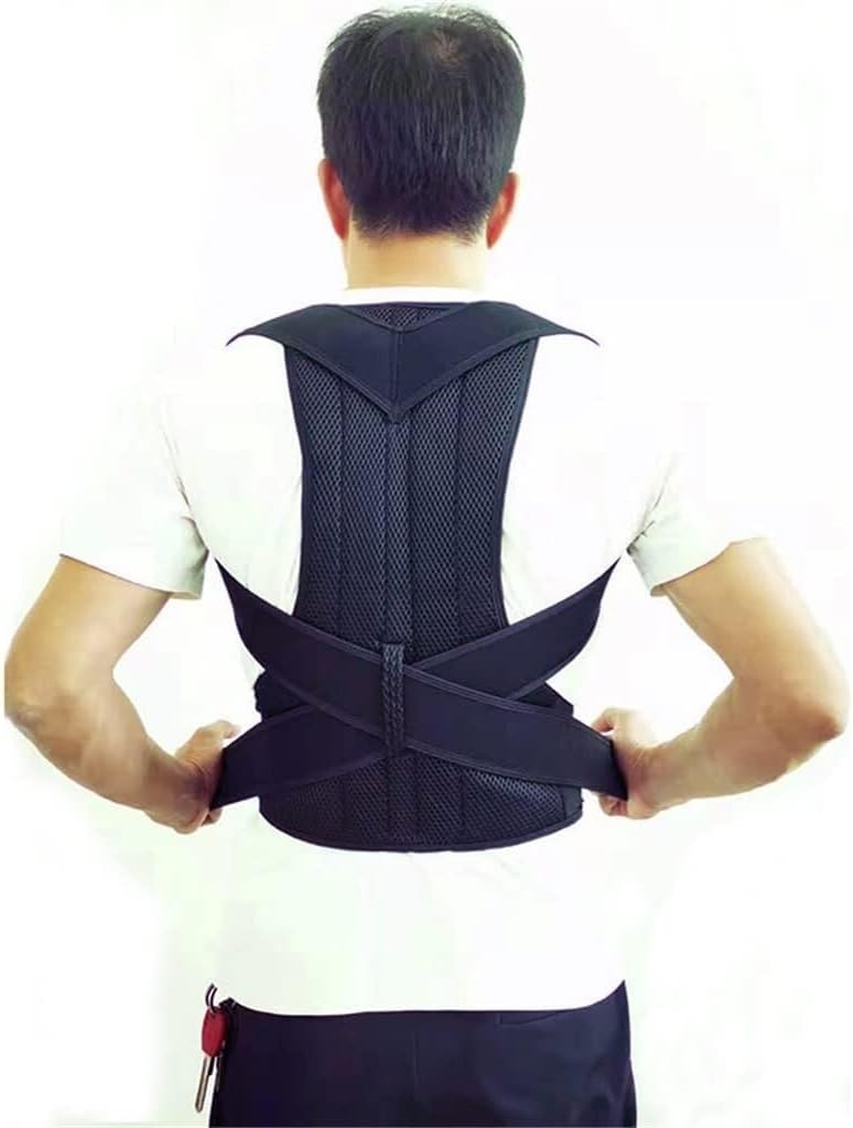 Corrector Back Brace Clavicle Support Stop slouching and hunching Adjustable Back Trainer Unisex(Blue,X-Large) - Image 3