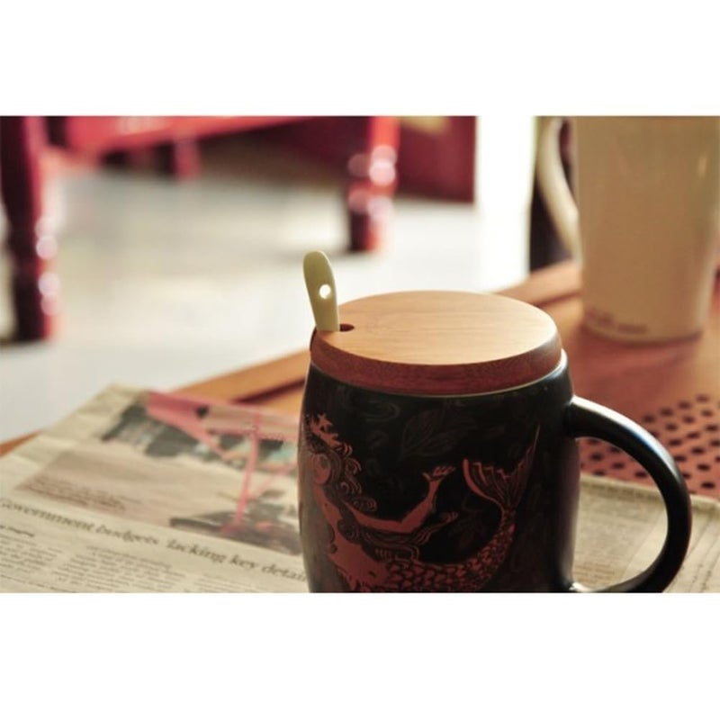 Natural Wooden Mug Lid with Spoon Hole 3 Pack Easy to Clean Keeps Drinks Warm - Image 5