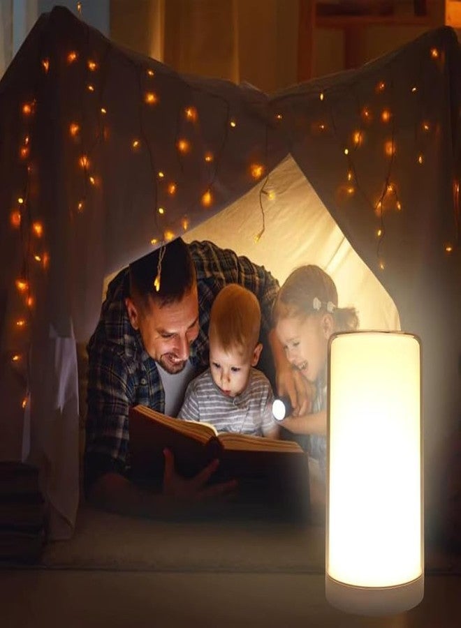 Pekos Modern LED Night Light 3-Color Modes Touch Control USB Rechargeable Bedside Lamp Adjustable Brightness Table Lamp for Home Bedroom Study Living Room Portable Minimalist Night Lamp (1 Pcs) - Image 5