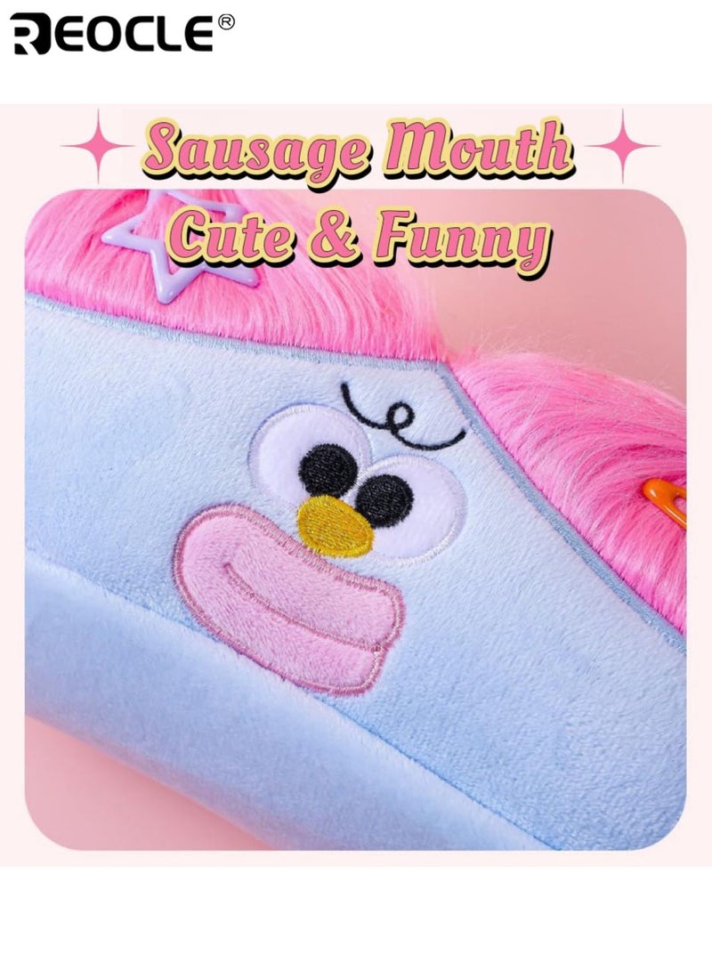 ريوكل حافظة أقلام رصاص للأطفال بتصميم كرتوني فاخر مع تفاصيل زخرفية ثلاثية الأبعاد منظم واسع وممتع للقرطاسية اليومية والأغراض الصغيرة أثناء التنقل - Image 5