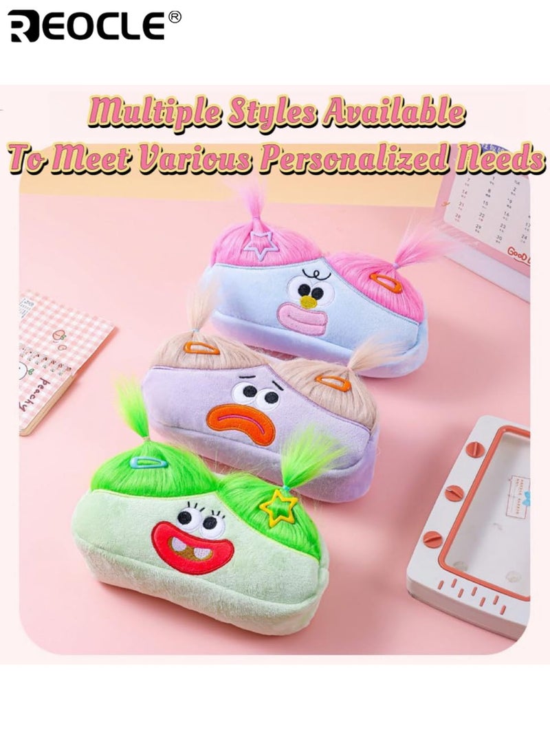 ريوكل حافظة أقلام رصاص للأطفال بتصميم كرتوني فاخر مع تفاصيل زخرفية ثلاثية الأبعاد منظم واسع وممتع للقرطاسية اليومية والأغراض الصغيرة أثناء التنقل - Image 3