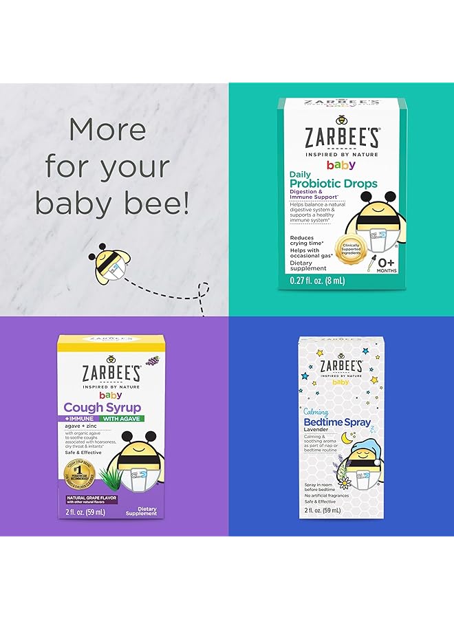 Zarbee's Baby Massage Oil Calming And Soothing With Lavender And Chamomile To Help Sleep 4Oz Bottle - Image 4