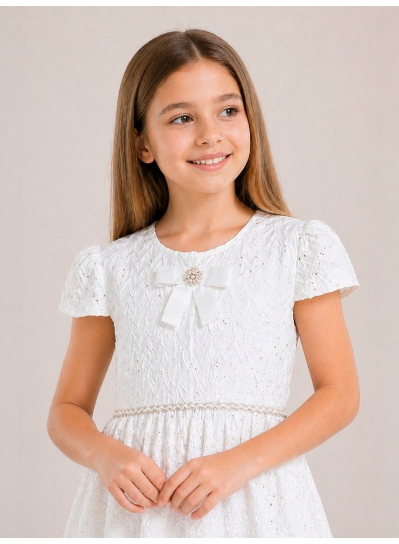 victor and jane Textured Bow Dress - Image 2