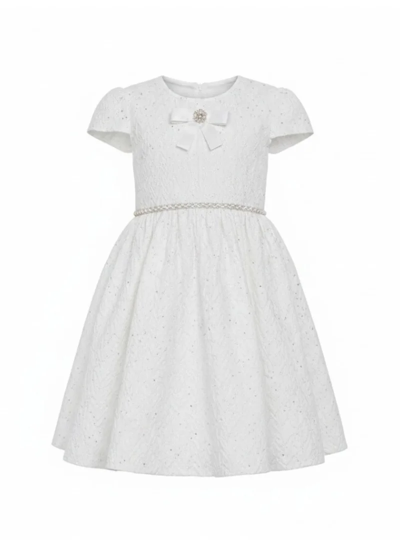 Victor And Jane  Textured Bow Dress for Women | Best Price UAE