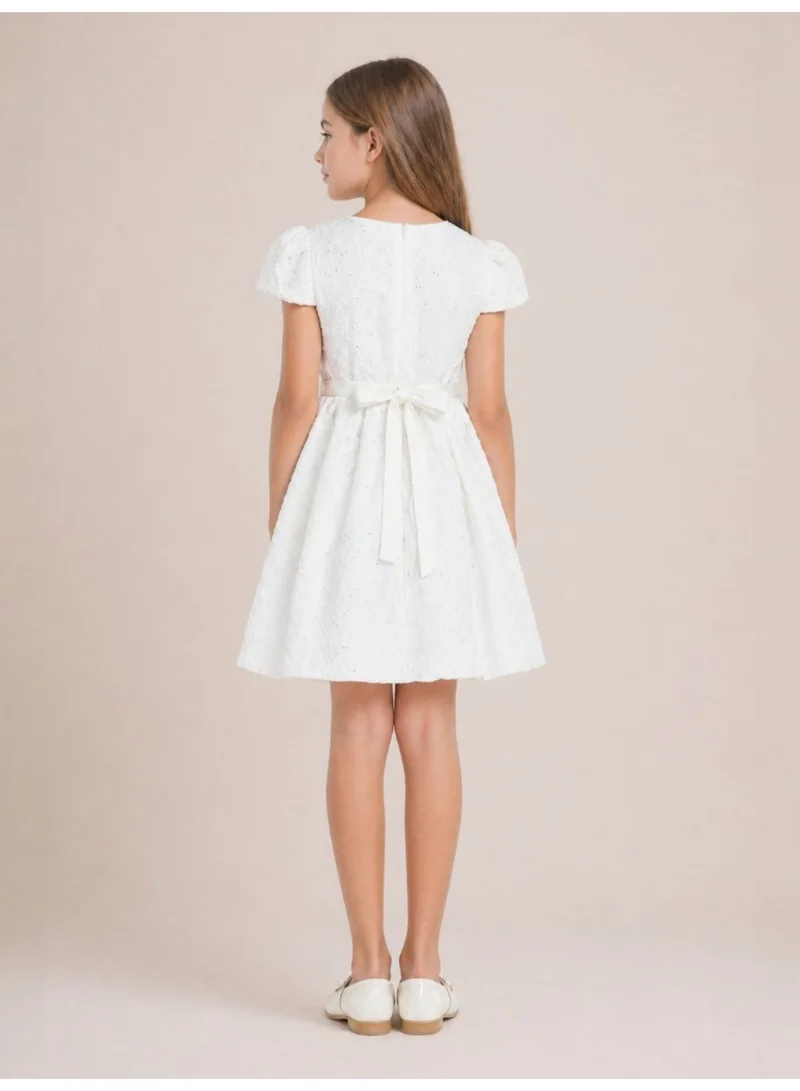 Victor And Jane  Textured Bow Dress for Women | Best Price UAE