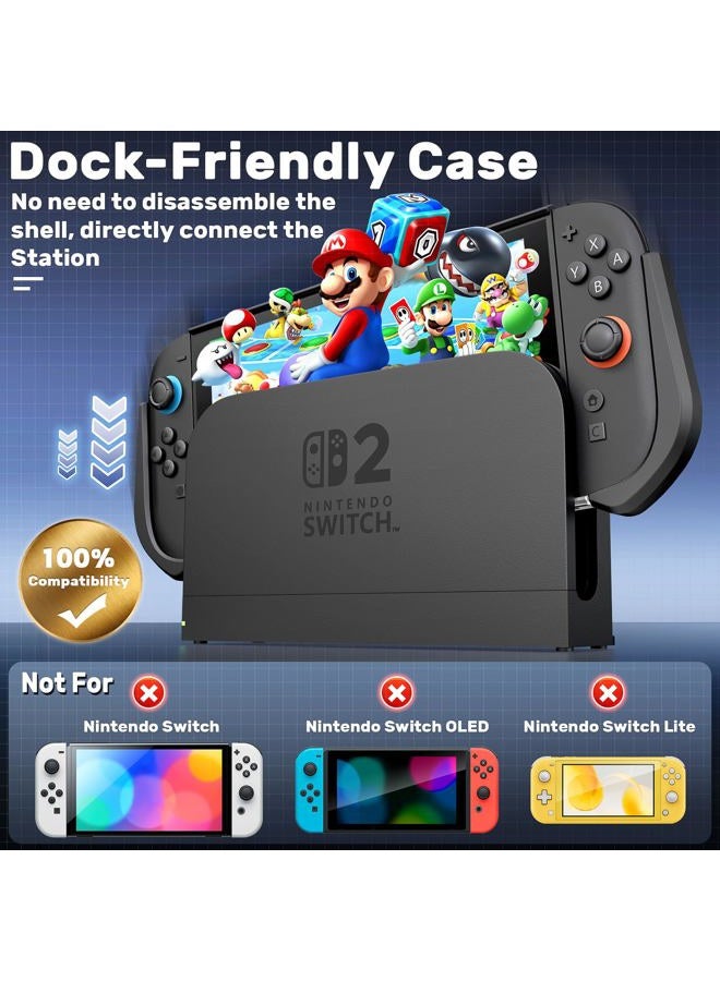 daydayup Carrying Protective Case Compatible with Nintendo Switch 2, Dockable Switch 2 Cover with Detachable Metal Bracket and Strap for Power Bank, Comprehensive Protection - Image 2