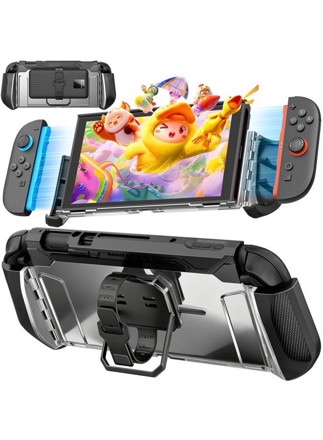 daydayup Carrying Protective Case Compatible with Nintendo Switch 2, Dockable Switch 2 Cover with Detachable Metal Bracket and Strap for Power Bank, Comprehensive Protection - Image 1