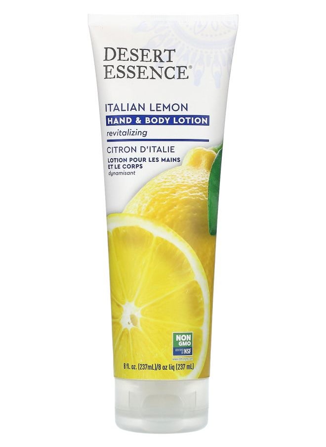 DESERT ESSENCE Hand & Body Lotion Italian Lemon 8 fl oz (237 ml) 