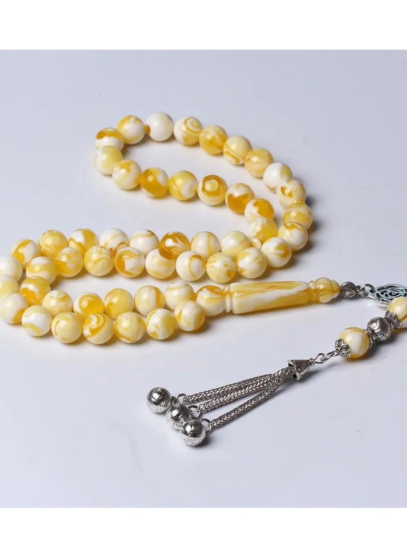 OLUDENIZ Luxury Tasbih - Natural Rose Agate Stone Muslim Prayer Beads, Turkish Misbaha, 33 Beads, Fashionable Tasbeeh  - Image 2