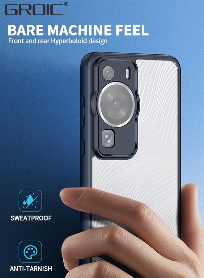 GROIC Designed for Huawei P60/P60 Pro 6.67 Inches Case, Translucent Matte Hard PC Back with Soft Silicone Edge Slim Case Anti-Fingerprints Sanding Surface Shockproof Protective Cover - Image 3