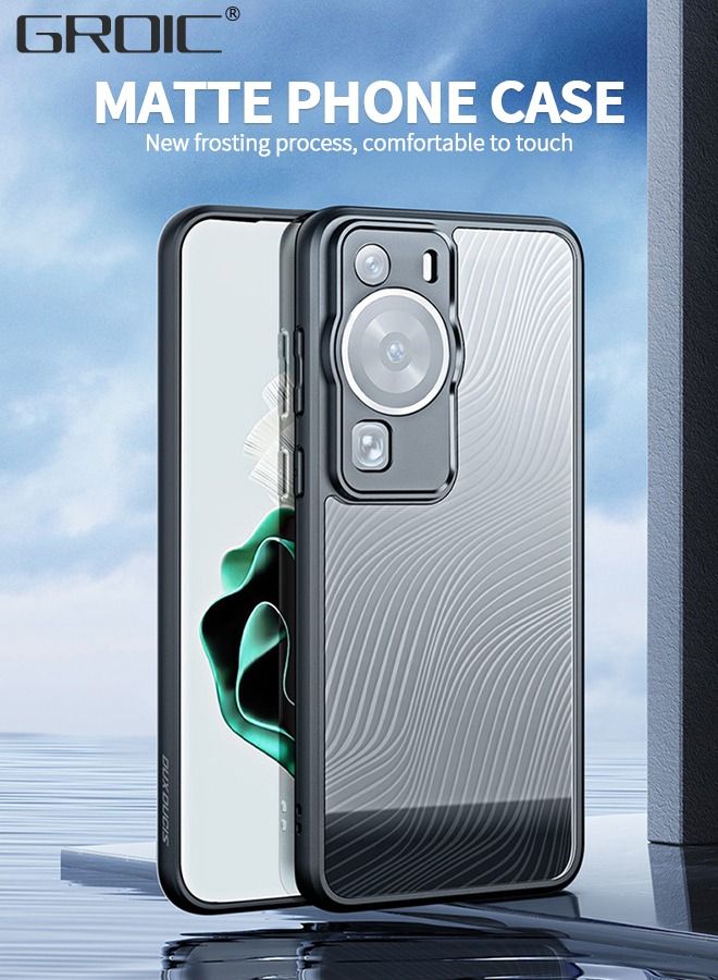 GROIC Designed for Huawei P60/P60 Pro 6.67 Inches Case, Translucent Matte Hard PC Back with Soft Silicone Edge Slim Case Anti-Fingerprints Sanding Surface Shockproof Protective Cover - Image 2