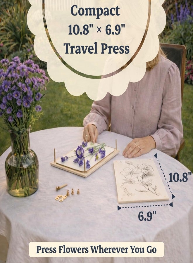 Berstuk Wooden Flower Press for Adults and Teens - Includes Expert Video Tutorials - Large Flower Press Kit 10.8" x 6.9" - Gift-Ready Packaging Ideal for Arts and Crafts Lovers - Image 2