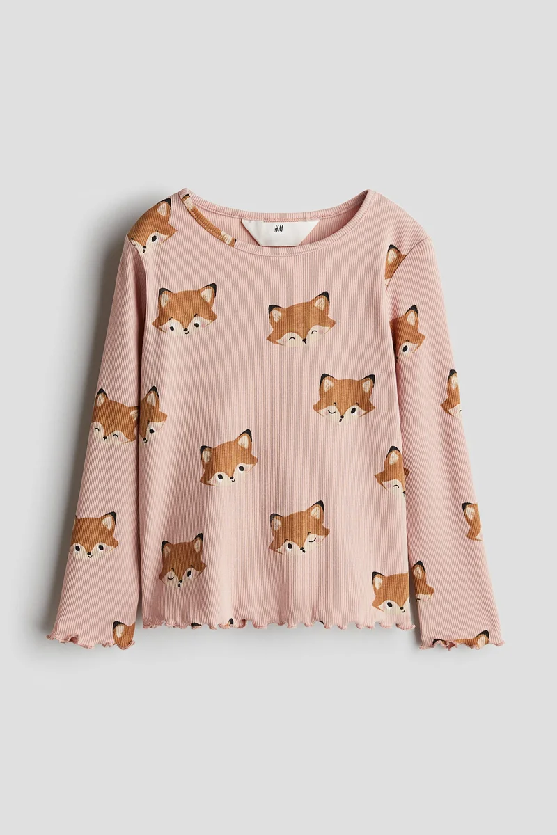 H&M Printed Jersey Top