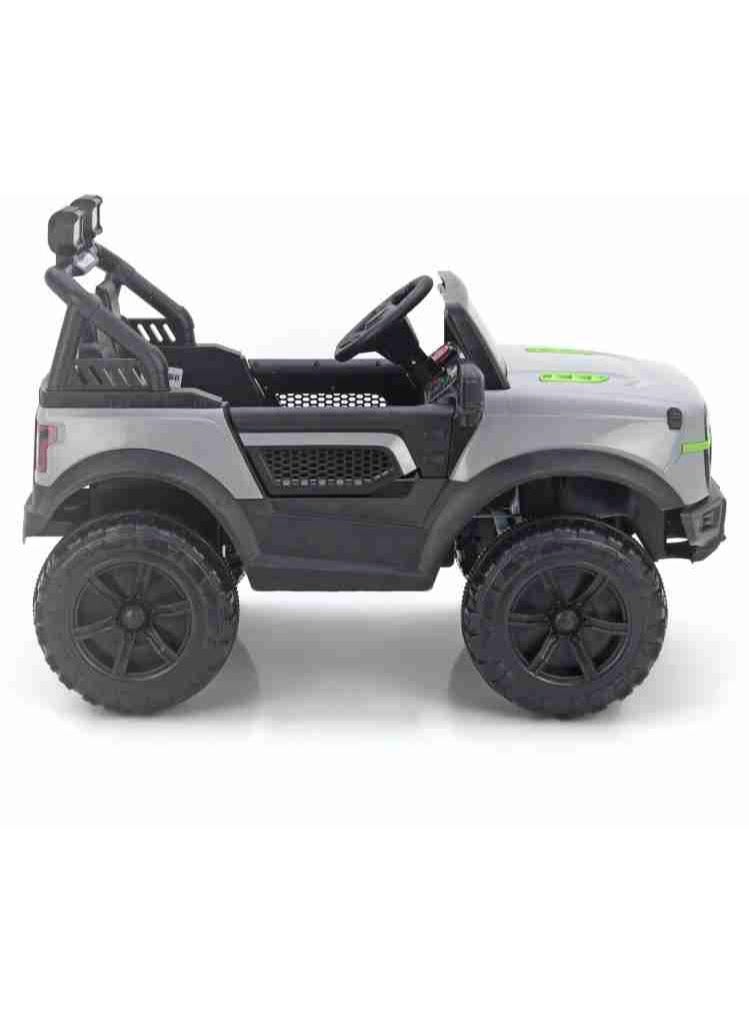 StarKids Electric Ride On Jeep Car With Remote Control For Kids Grey - Image 2
