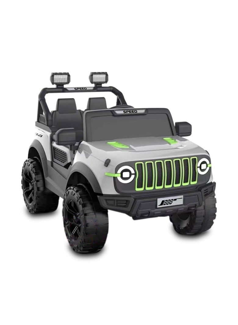 StarKids Electric Ride On Jeep Car With Remote Control For Kids Grey - Image 3