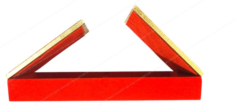 SHAKTISM Decorative Shagun Cash Gift Box for Money Gaddi, Gifting Sagan Wedding Occasion, Jewellery, Rectangle Shape - Golden and Red Valvet -1Pc (Shagun Box - Red Golden Fatak 2) - Image 4