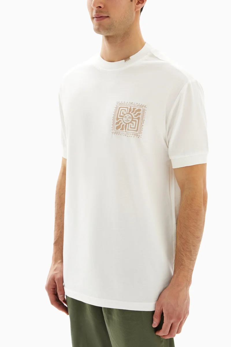 Wecre8 White Bohemian Printed T-shirt By WECRE8
