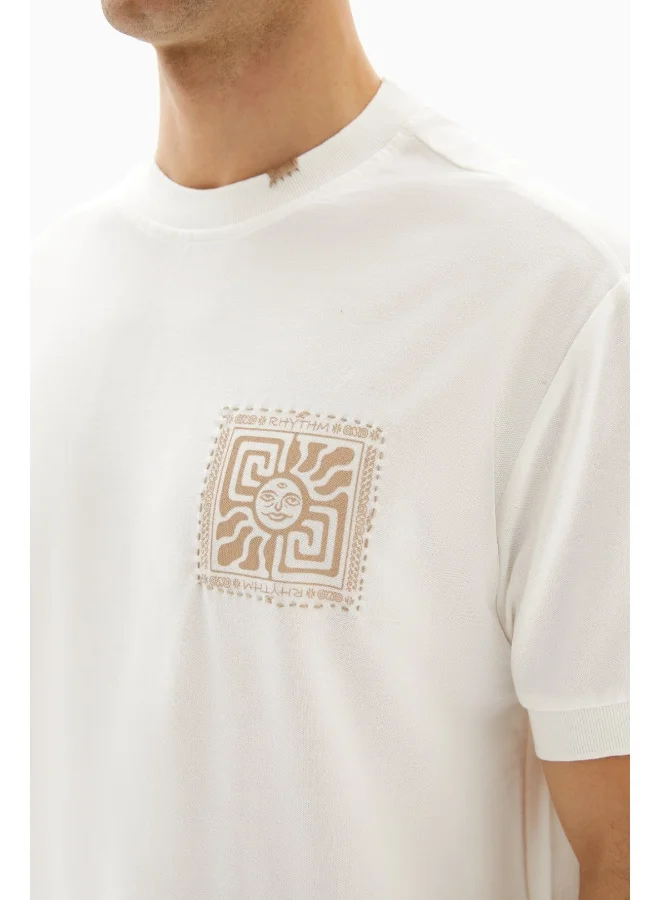 Wecre8 White Bohemian Printed T-shirt