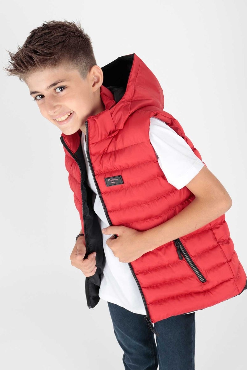 Ahenk Kids AHENGİM BOYS CHILDREN VEST BOYS CHILDREN HOODED PUFF VEST AK215051 - Image 4