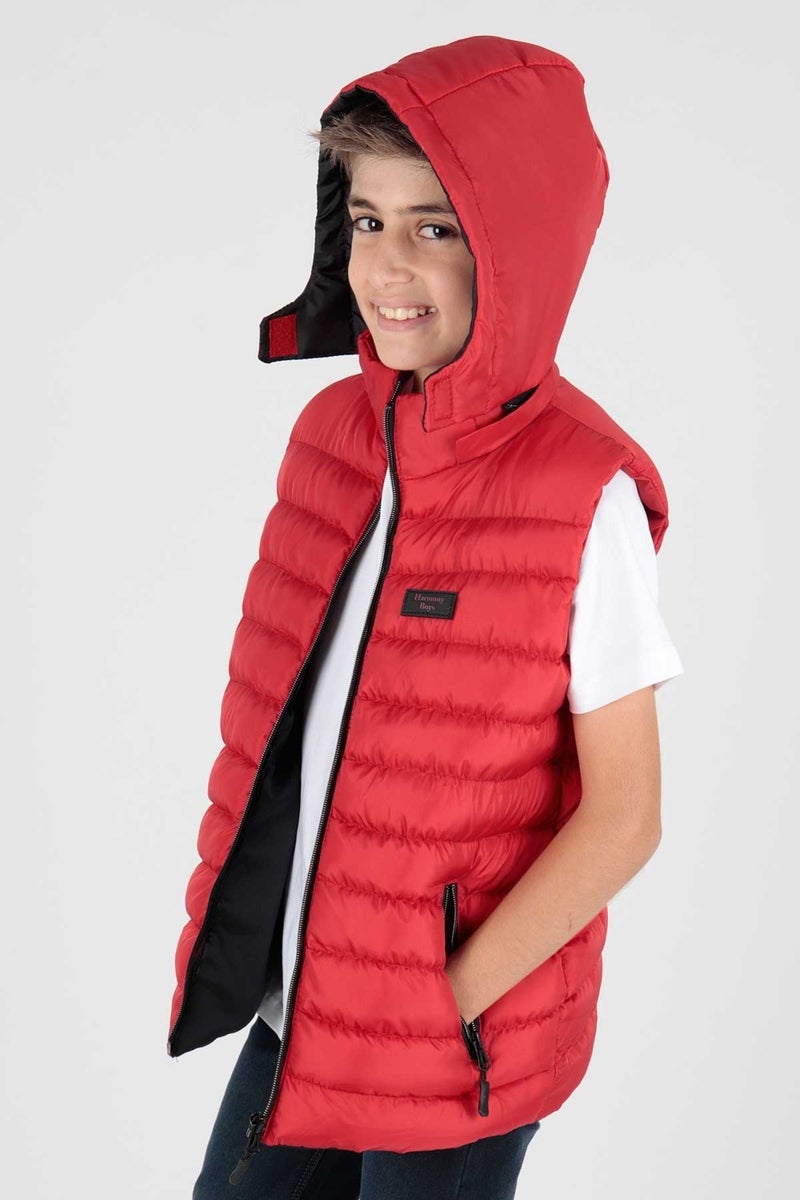 Ahenk Kids AHENGİM BOYS CHILDREN VEST BOYS CHILDREN HOODED PUFF VEST AK215051 - Image 3