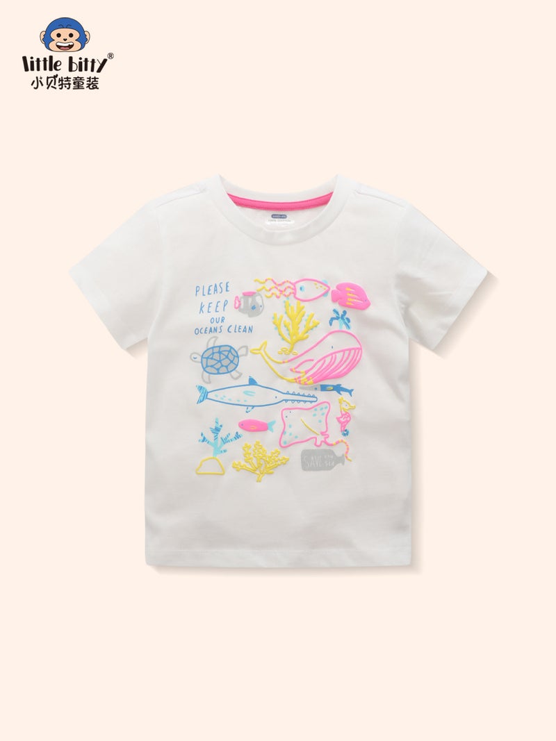 25 Years Summer Children'S Short-Sleeved T-Shirt Cartoon Boys And Girls Cartoon Children'S T-Shirt Multi-Piece Cotton Top Short-Sleeved Summer - Image 3