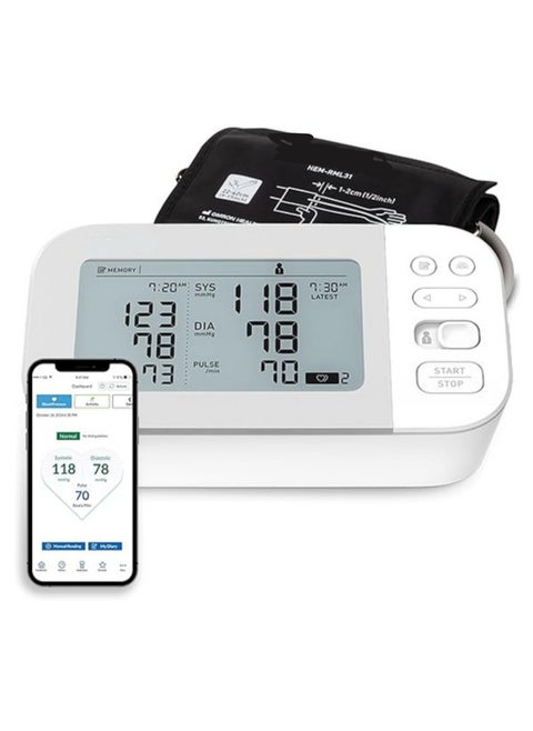 Gold Upper Arm Blood Pressure Monitor – Clinically Validated Arm Cuff with UseConnect App for Unlimited Free Measurements