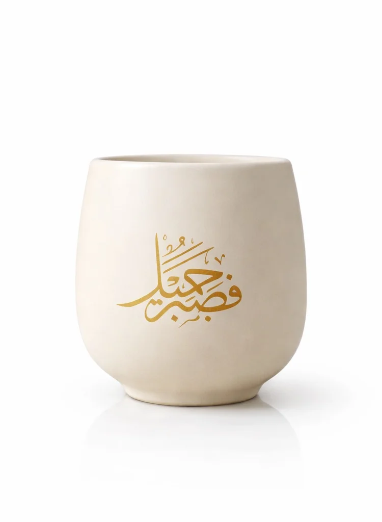 تحفة لوكس شمعة عود شمع الصويا من طين الصويا من طين التوفة لوكس مع خط عربي – 100 مل