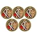 Leabet 5Pcs Armor of God Christian Challenge Coin DoubleSided Zinc Alloy Collectible with Antique Finish Multicolor Featuring Ephesians 611 - Image 2