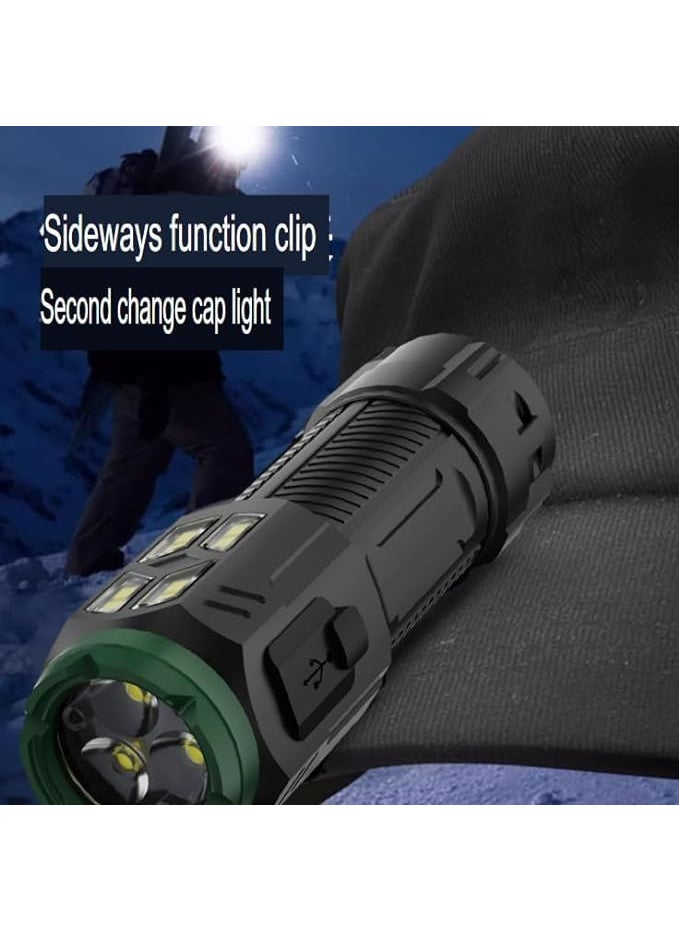 Evolluxi Evolluxi 4 Mode Led Torch Lights Rechargeable Emergency Light Multifunctional Portable Flashlight High Power Long Distance Beam Range Car Rescue Torch with Hammer Window Glass  - Image 4