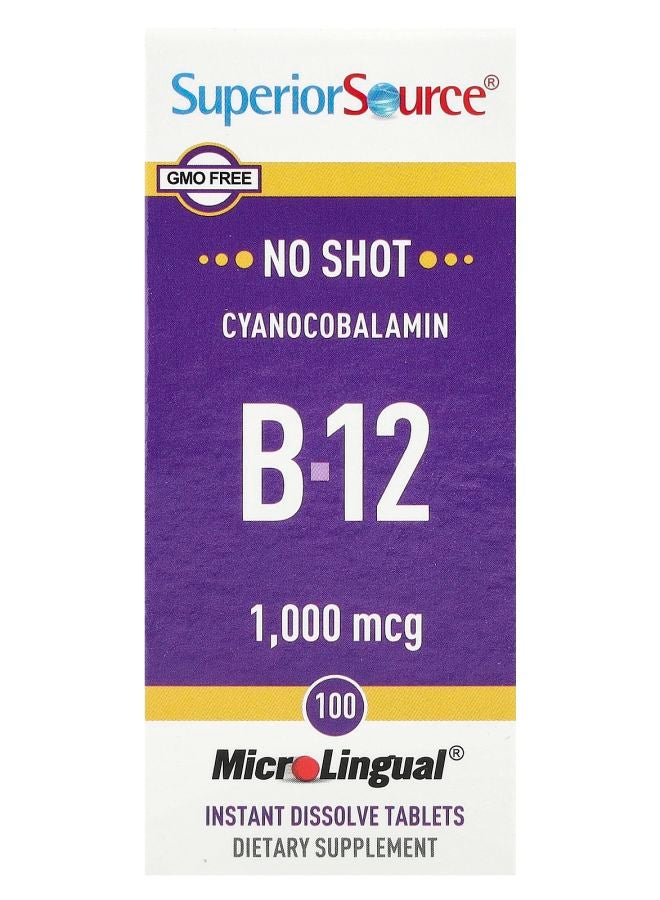 Superior Source Cyanocobalamin B12 1000 mcg 100 MicroLingual® Instant Dissolve Tablets