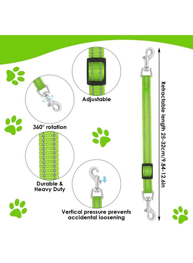 Cobee Dog Collar Clips, 2 Pcs Reflective Nylon Puppy Collar, Backup Collar, Safety Adjustable Pet Dog Collar Harness Connector, Double Ended Backup Clasp Clip for Dog Puppies(Green, Pink) - Image 3