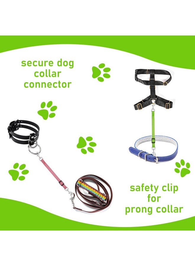 Cobee Dog Collar Clips, 2 Pcs Reflective Nylon Puppy Collar, Backup Collar, Safety Adjustable Pet Dog Collar Harness Connector, Double Ended Backup Clasp Clip for Dog Puppies(Green, Pink) - Image 4