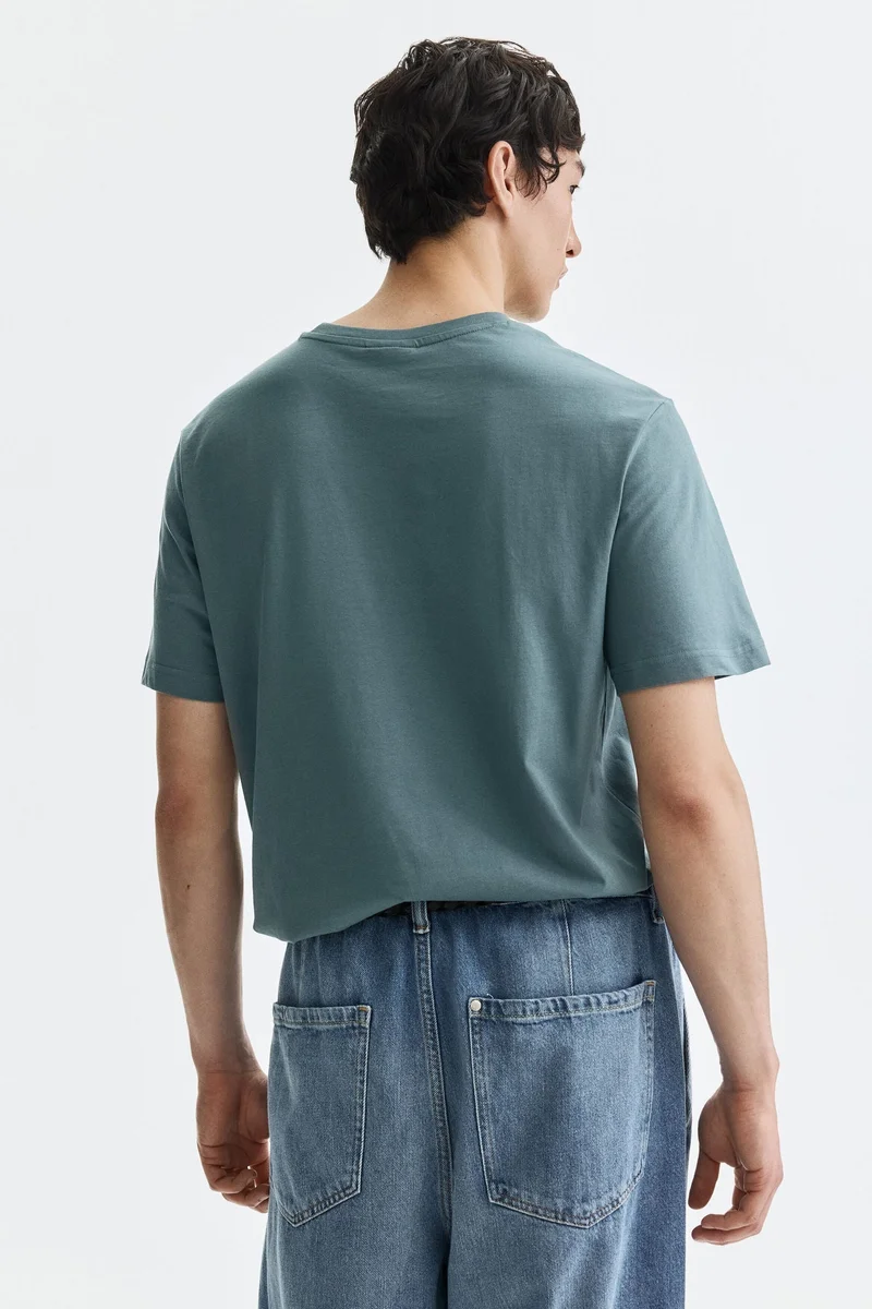 H&M  Cotton T-shirt Regular Fit for Men | Best Price UAE