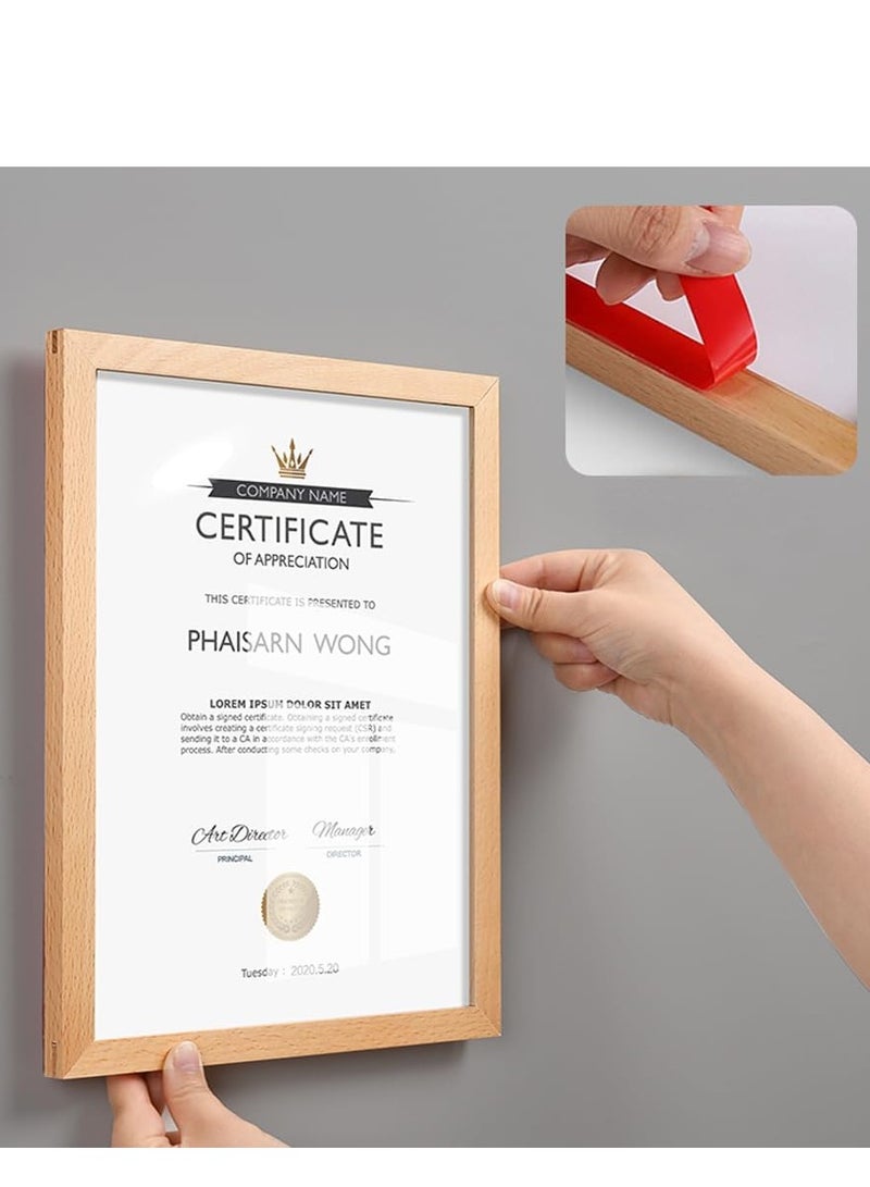 Eckek  Wall Mount Acrylic Sign Holder Self Adhesive Magnetic Display Frame Clear Document Frame for Office, Store, School, Home, Wall Picture Frame - Image 4