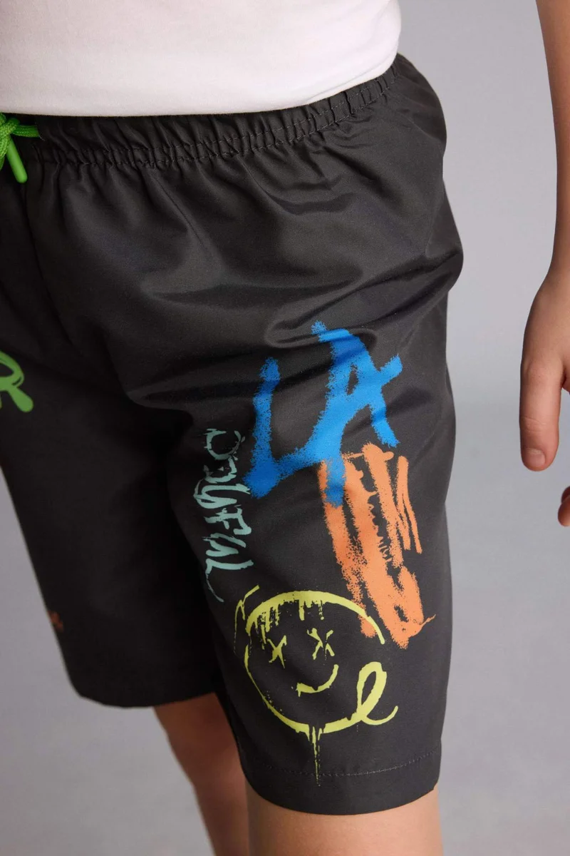 ديفاكتو Boy Regular Fit Printed Swim Shorts