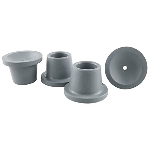 WHYHKJ 4pcs Replacement Feet for Shower Chair Bath Seat 1-1/8" I.D Non-skid Shower Bench and Tub Transfer Benches Rubber Suction Cup Feet, Grey - Image 3