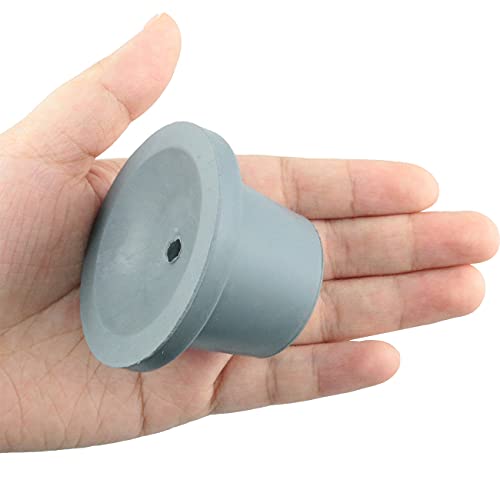 WHYHKJ 4pcs Replacement Feet for Shower Chair Bath Seat 1-1/8" I.D Non-skid Shower Bench and Tub Transfer Benches Rubber Suction Cup Feet, Grey - Image 4