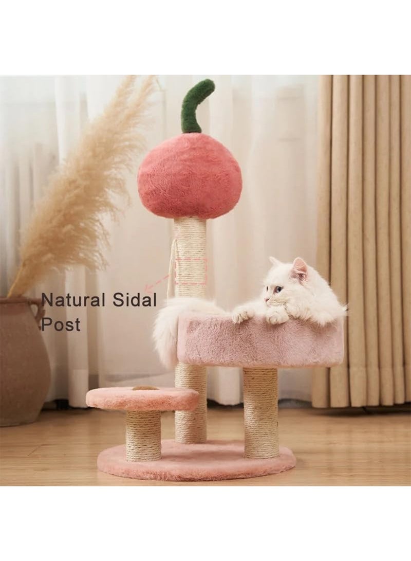 LIMOS Cat Scratching Post Tall Sisal Cactus Cat Scratcher with 3 Different Height Poles and Hanging Ball - Image 5
